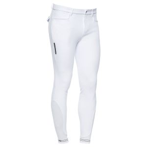 Cavalleria Toscana Men's Knee Grip Breeches With Perforated Logo Tape