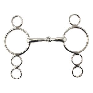 Solid Mouth Passoa / Continental Gag Bit 4-Rings cheek